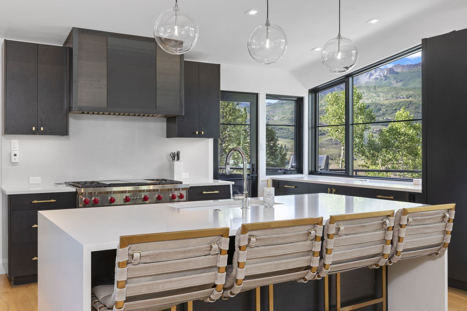 Kitchen at 114 Lawson Overlook, built by UltraBuilders in Mountain Village, Colorado