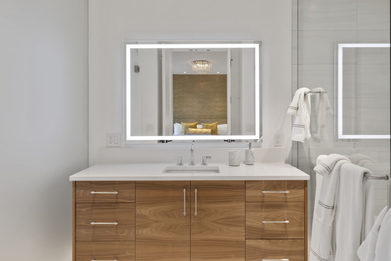 Guest bathroom at 114 Lawson Overlook, built by UltraBuilders in Mountain Village, Colorado