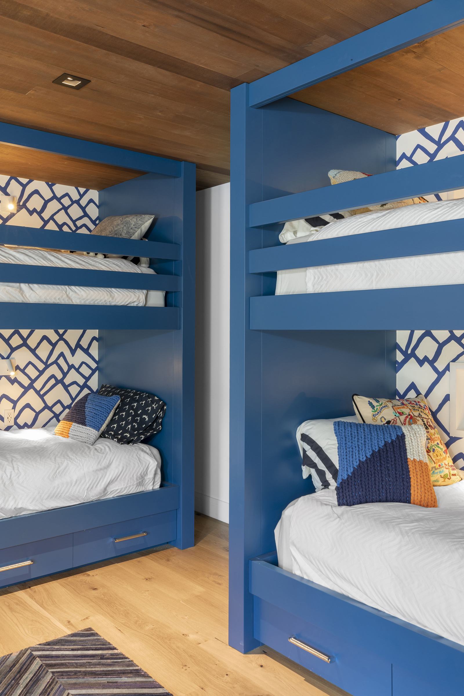 Bunk room at 114 Lawson Overlook, built by UltraBuilders in Mountain Village, Colorado