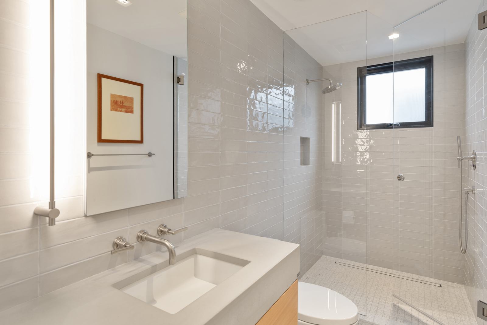Guest bathroom at 524 East Columbia Avenue, built by UltraBuilders in Telluride, Colorado