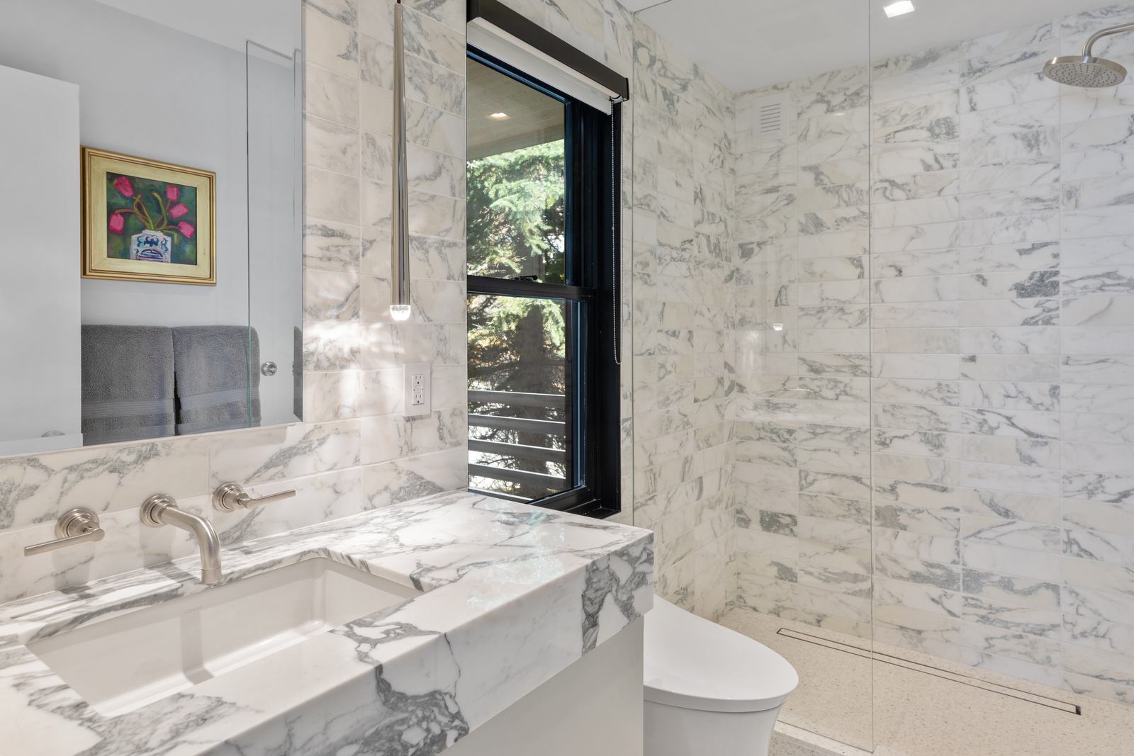Bathroom detail at 524 East Columbia Avenue, built by UltraBuilders in Telluride, Colorado