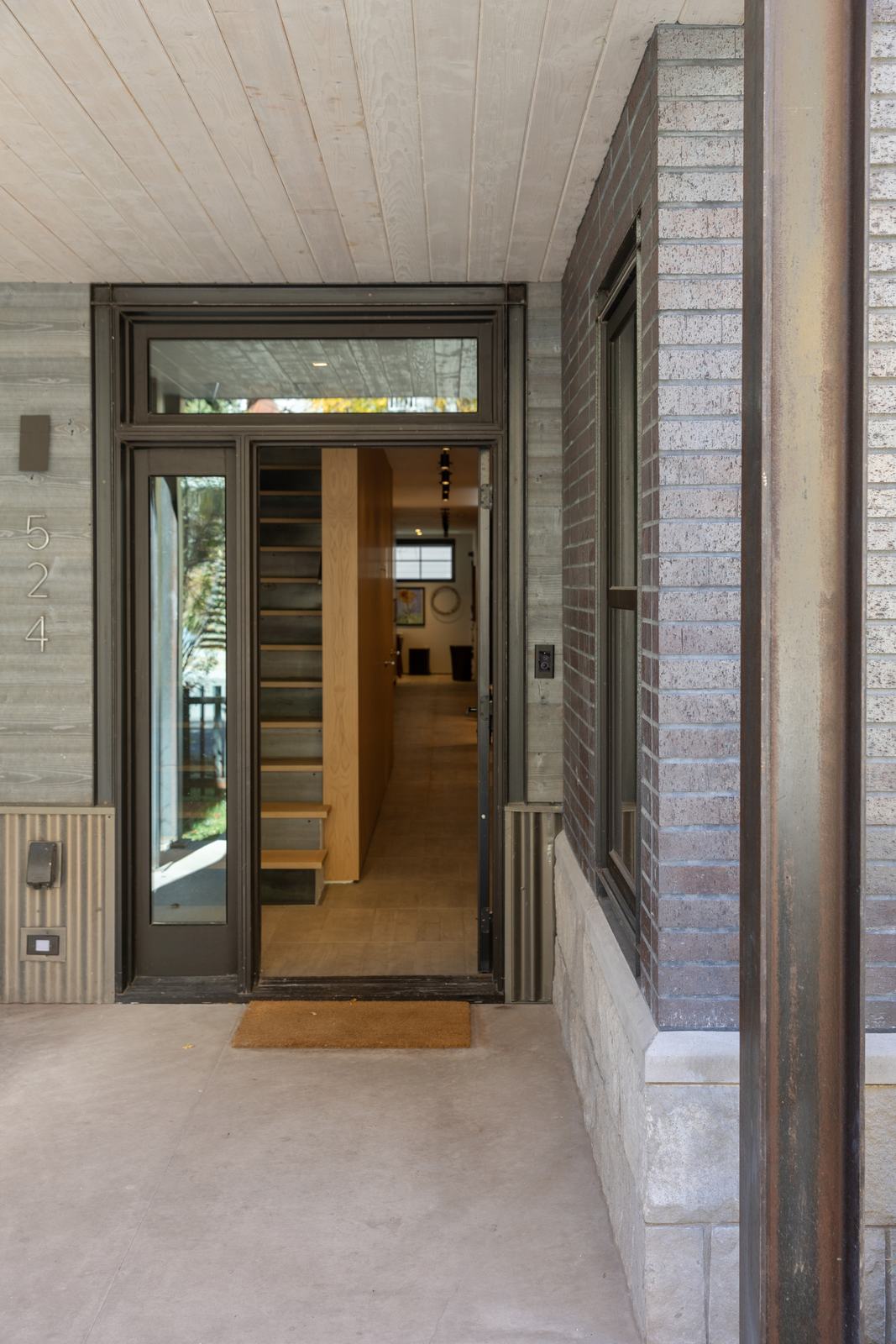 Entry hall at 524 East Columbia Avenue, built by UltraBuilders in Telluride, Colorado