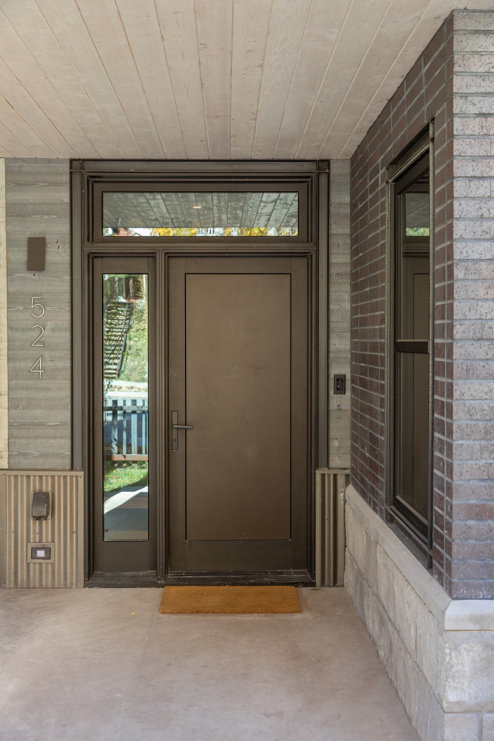 Entry at 524 East Columbia Avenue, built by UltraBuilders in Telluride, Colorado