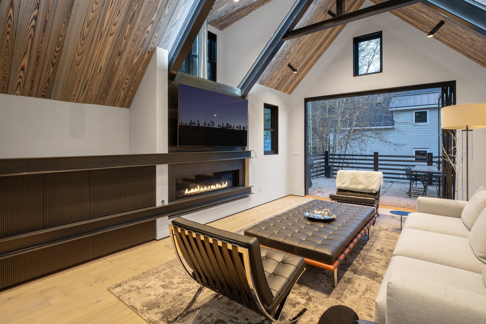 Great room at 524 East Columbia Avenue, built by UltraBuilders in Telluride, Colorado