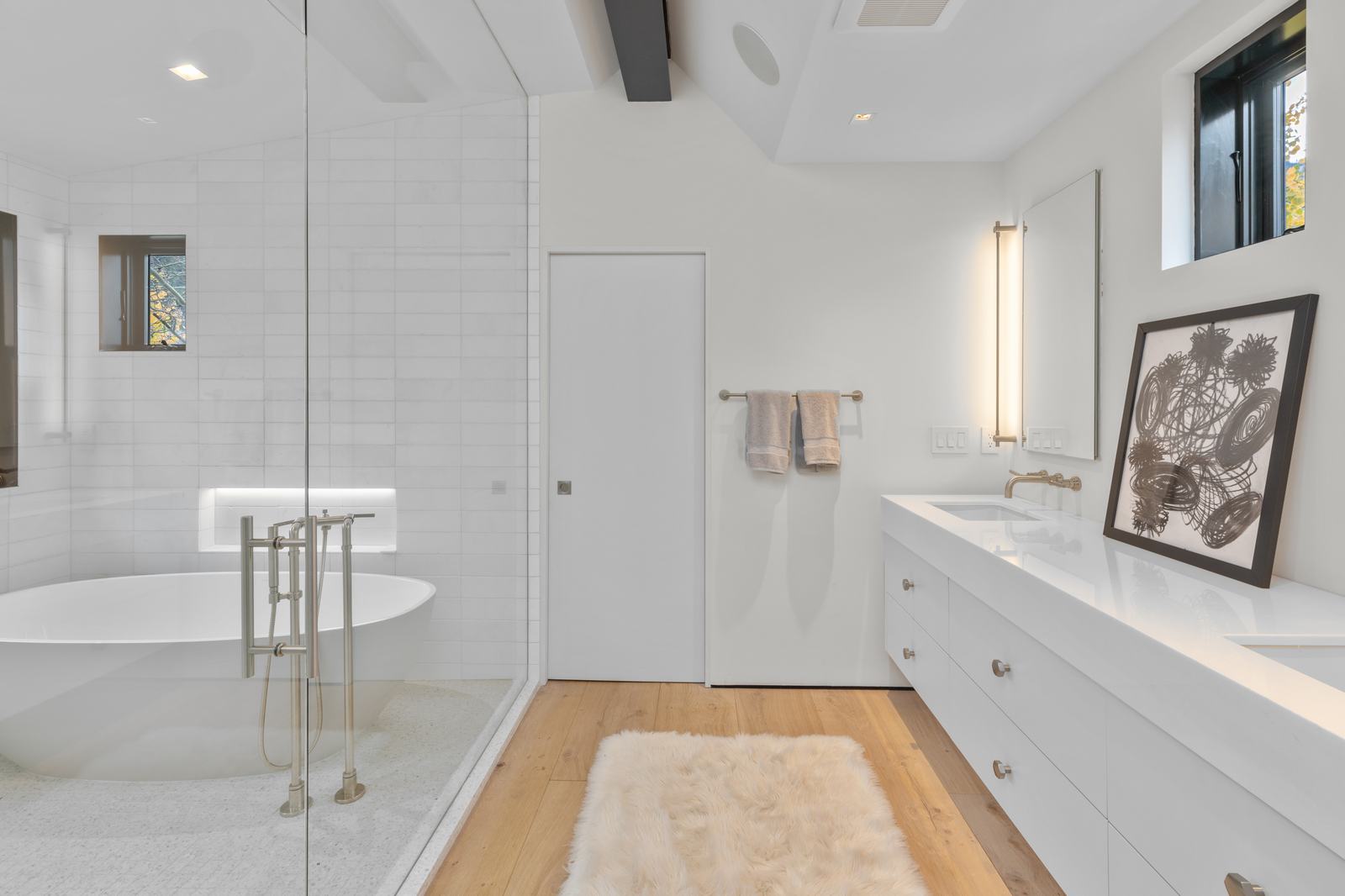 Primary bathroom at 524 East Columbia Avenue, built by UltraBuilders in Telluride, Colorado