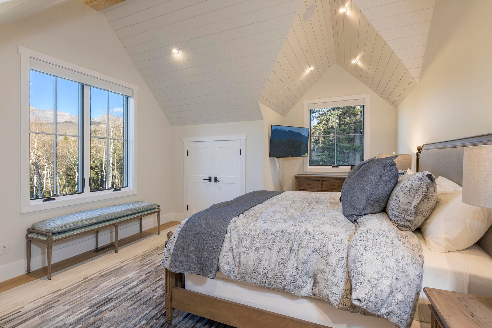 Bedroom at 108 Lawson Overlook, built by UltraBuilders in Mountain Village, Colorado