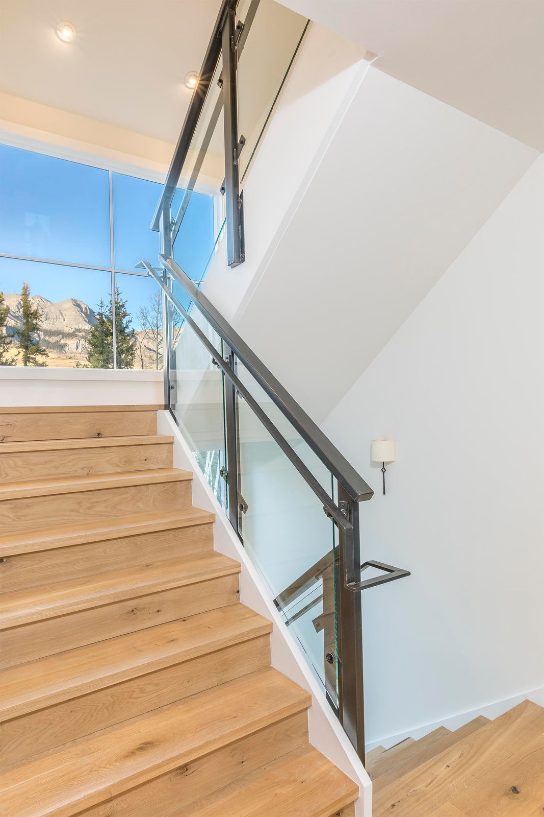 Stair at 108 Lawson Overlook, built by UltraBuilders in Mountain Village, Colorado