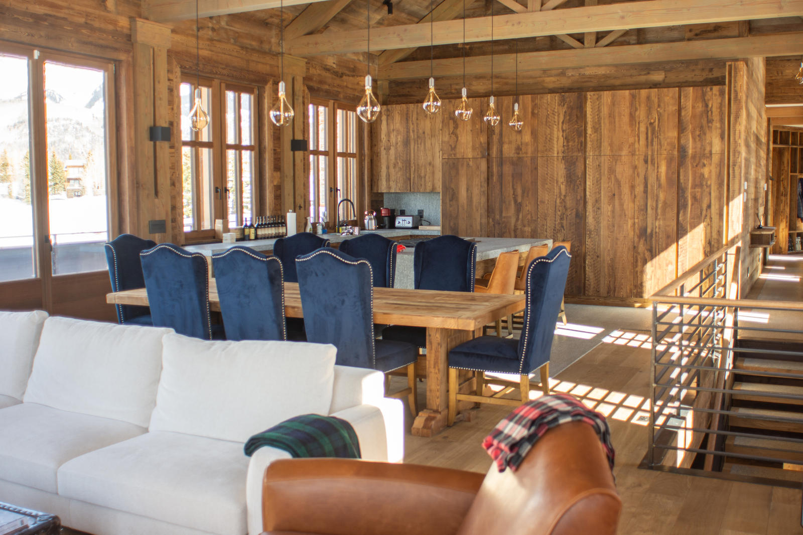Dining room at 125 Russell Drive, built by UltraBuilders in Mountain Village, Colorado