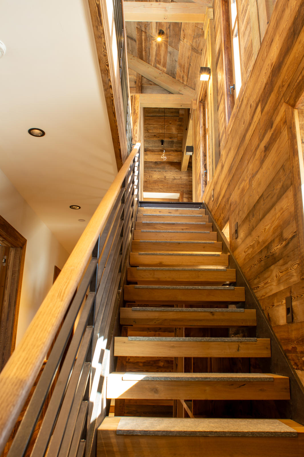 Stair at 125 Russell Drive, built by UltraBuilders in Mountain Village, Colorado