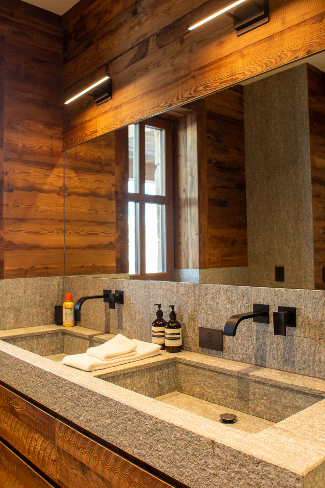 Bathroom vanity at 125 Russell Drive, built by UltraBuilders in Mountain Village, Colorado