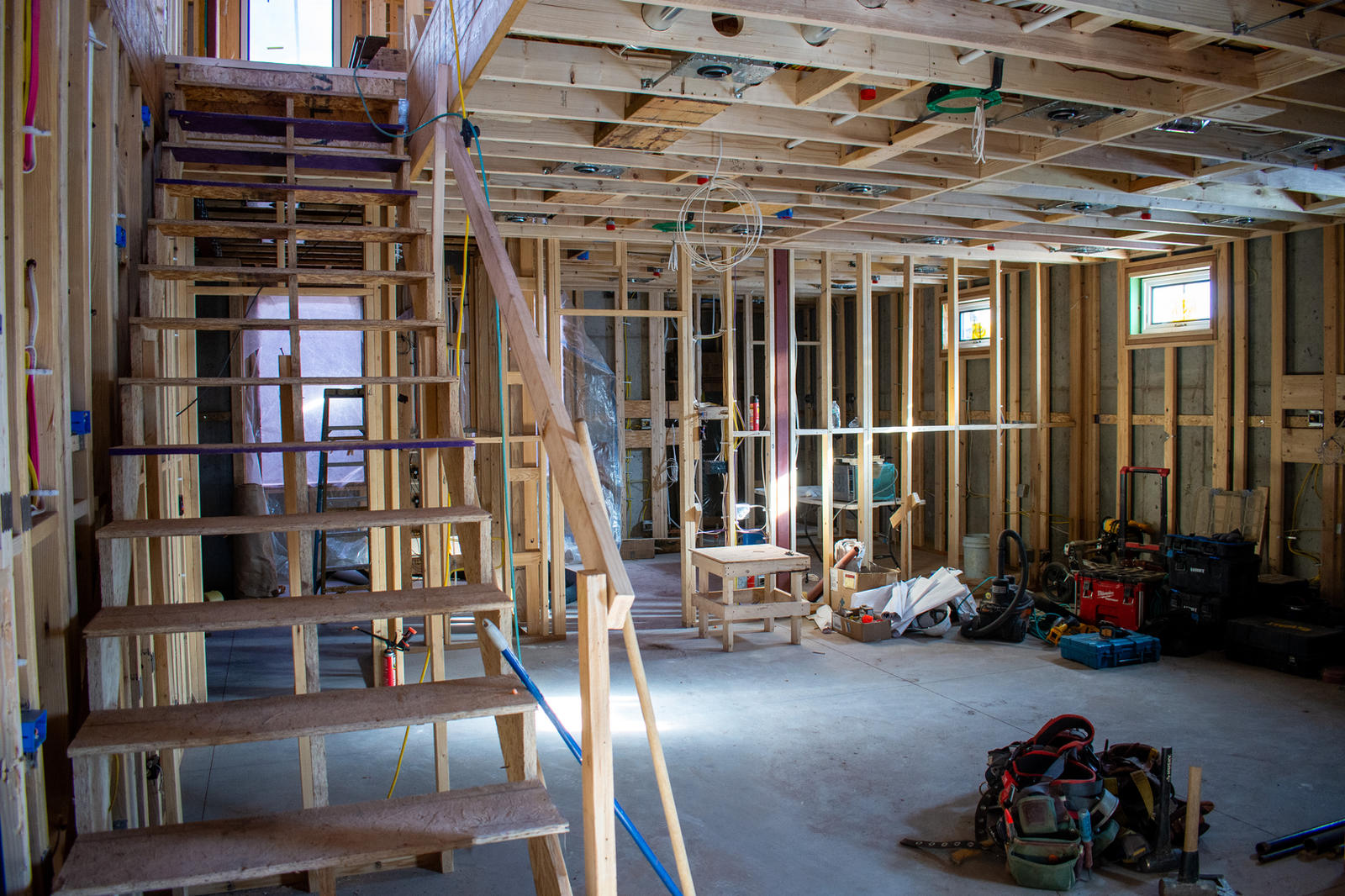 Stair at 306 North Willow Street, built by UltraBuilders in Telluride, Colorado