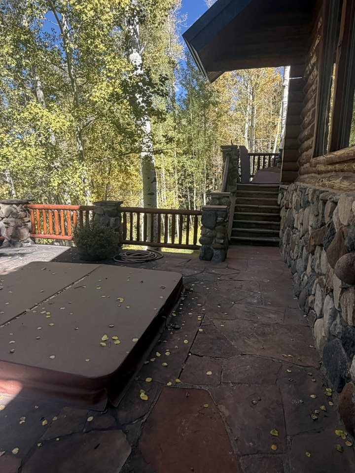 Hot-tub terrace at 103 Granite Ridge, the start of the deck walkthrough